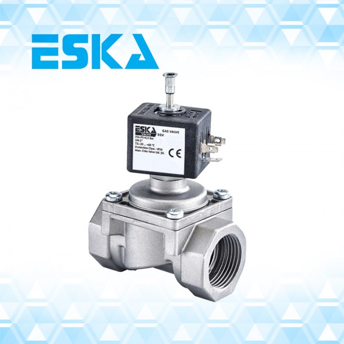 شیر برقی سایز 1 اینچ آلومینیومی گاز شهری نرمال اوپن اسکا مدل EGV